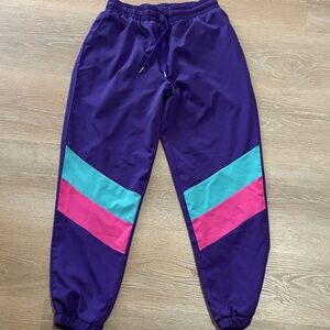 Womens Purple Track Pant Joggers